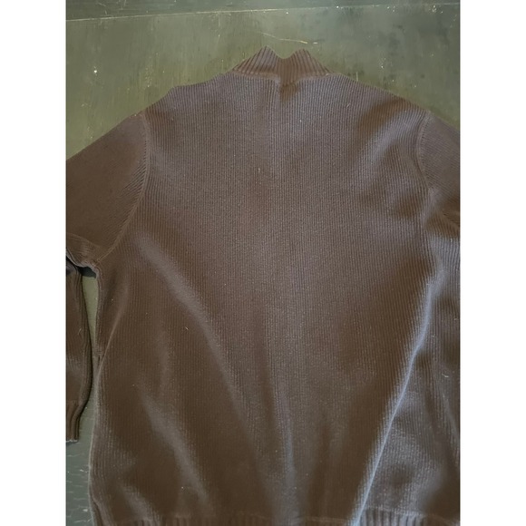 Eddie Bauer Men's Brown Full Zip Ribbed Cotton Sweater XL - Picture 7 of 7